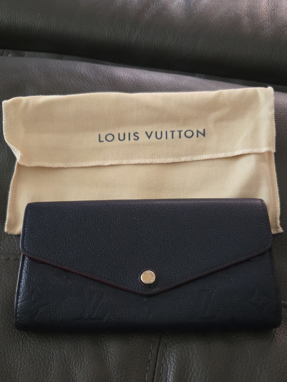 Louis Vuitton Sahra Wallet Navy Blue Empreinte Leather. Dustbag And Box Included - Picture 11 of 11
